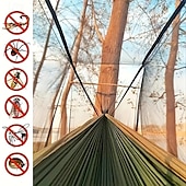 abordables Protection Solaire-1 hamac de camping en nylon robuste avec moustiquaire - anti-insectes solaire auto-respirant comprenant une ceinture d&#039;arbre et un sac de voyage d&#039;aventure en plein air portable