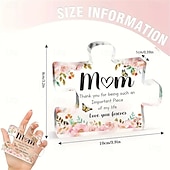 economico Forniture per feste-affascinante targa puzzle a forma di fiore in acrilico - regalo perfetto per la mamma da parte di figlia o figlio ideale per compleanni natale &amp;anniversari elegante arredamento scrivania