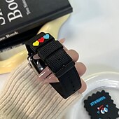 זול להקות Apple Watch-סולו לופ מותאם ל רצועת השעון של Apple Watch 38 מ&quot;מ 40 מ&quot;מ 41 מ&quot;מ 42 מ&quot;מ 44 מ&quot;מ 45 מ&quot;מ 49 מ&quot;מ חמוד מתכוונן קנבאס רצועת שעון חלופית ל iwatch Ultra 2 Series 9 8 7 SE 6 5 4 3 2 1