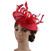 preiswerte Faszinator-Kopfstück Federn Sinamay Hochzeit Abendgesellschaft Elegant Hochzeit Mit Feder Kopfschmuck Kopfbedeckung