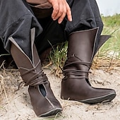 abordables Calzado-Retro Antiguo Medieval Renacimiento Zapatos Hombre Mujer Unisexo Celta Pirata Víspera de Todos los Santos Carnaval Mascarada Evento / Fiesta Mascarada Adulto Zapatos