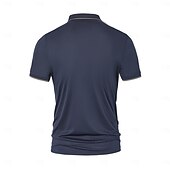 preiswerte Klassisches Poloshirt für Herren-Herren Poloshirt aus Seide, Baumwolle und Lyocell, Strick-Polopullover, Business-Casual, Revers, kurze Ärmel, formell, Farbblock, Knöpfe, Sommer, Marineblau, Braun, Armeegrün, Dunkelgrau