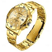cheap Quartz Watches-SANDA 3265 Men&#039;s Quartz Watch Simple and Fashionable Large Dial Night Light Waterproof Band Calendar Wristwatch