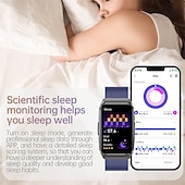 abordables Relojes inteligentes-696 ET650 Reloj inteligente 1.57 pulgada Pulsera inteligente Bluetooth ECG + PPG Podómetro Recordatorio de Llamadas Compatible con Android iOS Mujer Hombre Llamadas con Manos Libres Recordatorio de