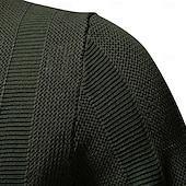 preiswerte Herren Elite Polo-Herren Polo Strick-Polopullover Formell Arbeit Möwenhalsband Kurzarm Einfarbig Stripe-Trim Streifen Sommer Frühling Marineblau Khaki Armeegrün Polo