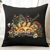 billiga boho stil-Mandala bohemiskt dekorativt kastkuddeöverdrag 1PC sol och måne mjukt kvadratisk soffkuddöverdrag kuddfodral för sovrum vardagsrum soffa stol