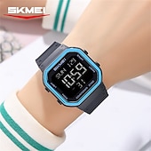 cheap Digital Watches-SKMEI Ins Wind Square Multi functional Waterproof Electronic Watch for Male and Female Students
