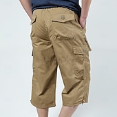 economico Vacanza-Per uomo Pantaloncini modello cargo Pantaloni modello Capri pantaloncini capri Maglia da escursione Vita elastica Multi tasca Con cintura Liscio Comfort Traspirante Polpaccio Giornaliero