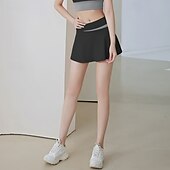 cheap Yoga Shorts &amp; Bikers-Women&#039;s Yoga Skirt High Waist Yoga Gym Workout Pilates Skort Black Royal Blue Purple Sports Activewear Stretchy Slim