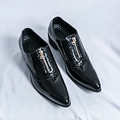 お買い得  オックスフォードシューズ-メンズ ブルー パテントレザー クロコダイルプリント ジッパー シューズ - イブニングウェアや高級な集まりに最適な高級フットウェア