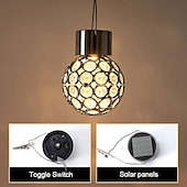 economico Striscie luci ad energia solare-2 pezzi di luci esterne a LED solari, lampadari appesi, lanterne esterne impermeabili con luce che cambia colore per decorazioni per le feste in giardino, balcone, cortile