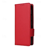 Недорогие Чехлы для Samsung-телефон Кейс для Назначение SSamsung Galaxy Z-сгиб 6 Z Fold 5 Z Fold 4 Z Fold 3 Z Fold 2 Кейс на заднюю панель со стендом с ремешком на запястье Разъем для карты Ретро ТПУ Кожа PU