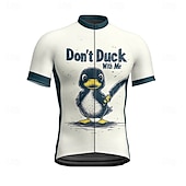 ieftine Tricouri pentru bărbați-Bărbați Jersey de ciclism Manșon scurt Bicicletă Tricou Tee Jerseu cu 3 buzunare spate Ciclism montan Respirabil Uscare rapidă Proiectare anatomică Wicking Roz Închis Negru Alb Animal Desene Animate