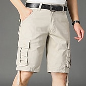 economico Classico-Per uomo Pantaloncini cargo Shorts Pantaloncini Estivi Multi-tasche Tasca con Patta Semplice Comodità Indossabile Lunghezza al ginocchio All&#039;aperto Sport Quotidiano Moda Casual Nero Giallo