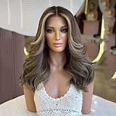 economico Parrucche lace front capelli veri-Capelli Vergini Non Trattati 5x5 Chiusura 13x4 Fronte in Pizzo Parrucca Taglio Scalato Capelli brasiliani Ondulato Multicolore Parrucca 130% 150% Densità dei capelli con Capelli di Bambino Capelli