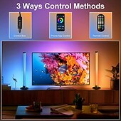 abordables lámpara de pie llevada-Lámpara de escritorio con luz LED de ritmo, barra para fiestas, juegos, computadora y TV