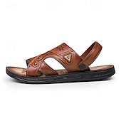 preiswerte Urlaubsandalen-Herrensandalen mit geprägten Details und gepolstertem Fußbett, ideal für lässige Outdoor-Aktivitäten