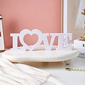 Недорогие Статуи-Белая буква «любовь» для украшения стола, отдельно стоящая вывеска из ПВХ, романтическое украшение на день святого Валентина, свадьбу, годовщину, теплое украшение для рабочего стола в помещении для