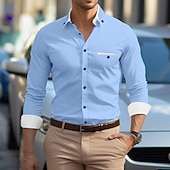 Per uomo Camicia elegante Camicia button-down Camicia non stiro Camicia con Colletto Semplice Matrimonio Lavoro Blu chiaro Bianco Rosa Blu marino Manica Lunga Colletto Tutte le stagioni Abbigliamento economico camicie da uomo no stiro-Per uomo Camicia elegante Camicia button-down Camicia non stiro Camicia con Colletto Semplice Matrimonio Lavoro Blu chiaro Bianco Rosa Blu marino Manica Lunga Colletto Tutte le stagioni Abbigliamento