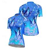 お買い得  ウィメンズジャージ-女性用 サイクリングジャージー バタフライ 半袖 バイク Tシャツ ジャージー 3つのリアポケット付き マウンテンサイクリング 速乾性 人間工学デザイン ウィッキング 高通気性 スポーツ パープル 衣類