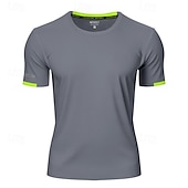 cheap Men&#039;s Casual T-shirts-Men&#039;s Tee Short Sleeve Shirt Tee Top Short Sleeve Crewneck Spring &amp; Summer Solid / Plain Color Fashion Designer Quick Dry Reflective Strip Vacation Street Going out Black White Red Top Tee for Men