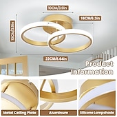 economico Lampade da soffitto con dimmer-lampade da corridoio a led nere e dorate moderne lampade da soffitto a led vicine alle luci da soffitto adatte per corridoi camere da letto bagni cucine balconi luci da soffitto