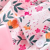 tanie Casualowe sukienki-Dzieci Dla dziewczynek Sukienka Kwiat Długi rękaw Na zewnątrz Codzienny Krawat Moda Godny podziwu Poliester Do kolan Codzienne sukienki Sukienka A line Lato 4 lata + Rumiany róż Czerwony Brązowy