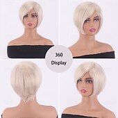 cheap Synthetic Trendy Wigs-Synthetic Wig Wavy Curly Weave Asymmetrical Neat Bang Machine Made Wig 30 inch A1 Synthetic Hair Women&#039;s Classic Comfortable Color Gradient Multi-color