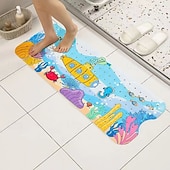 baratos Tapete antiderrapante para banheira-tapete de banho de bebê de desenho animado, tapete de banheira infantil antiderrapante para banho de criança, chuveiro antiderrapante, 40 pol. x 16 pol. com furos de drenagem e ventosas lavável à
