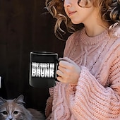 tanie Kubki i filiżanki-śmieszny kubek do kawy możesz być pijany zabawny slangowy kubek 11 uncji czarny ceramiczny kubek żart prezent dla mężczyzn kobiet przyjaciół biuro urodziny boże narodzenie żart naczynia do picia