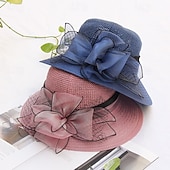 preiswerte Partyhut-Kopfstück Organza Hochzeit Abendgesellschaft Elegant Hochzeit Mit Tüll Kopfschmuck Kopfbedeckung