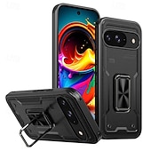 זול תיק טלפון אחר-טלפון מגן עבור גוגל Pixel 9 Pro Pixel 9 Pro XL פיקסל 9 כיסוי אחורי מחזיק טבעת מגנטי עמיד בזעזועים רטרו TPU PC