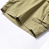 economico Classico-Per uomo Pantaloncini cargo Shorts Pantaloncini Estivi Coulisse Elastico in vita Multi-tasche Semplice Comodità Indossabile Lunghezza al ginocchio All&#039;aperto Sport Quotidiano Moda Casual Nero Cachi
