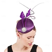 cheap Fascinators-Headdress Fabric Fedora Hat Wedding Birthday Tea Party Horse Race Cocktail Elegant Vintage Cute With Floral Headpiece Headwear