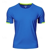 cheap Men&#039;s Casual T-shirts-Men&#039;s Tee Short Sleeve Shirt Tee Top Short Sleeve Crewneck Spring &amp; Summer Solid / Plain Color Fashion Designer Quick Dry Reflective Strip Vacation Street Going out Black White Red Top Tee for Men