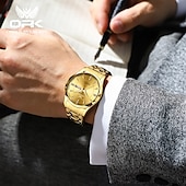 economico Orologi al quarzo-Orologio di Lusso Brand OPK Orologio in Acciaio Inossidabile Business Doppio Calendario Impermeabile Orologio da Uomo Multi Funzione Luce Notturna