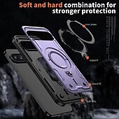 お買い得  その他のスマホケース-電話 ケース 用途 グーグル ピクセル9プロ ピクセル9プロXL ピクセル9 バックカバー スタンド付き 磁石バックル ワイヤレス充電をサポート レトロ風 TPU PC