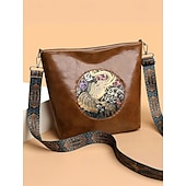 levne Tašky přes rameno-dámská vintage taška přes rameno s embosovaným slonem – crossbody kabelka z umělé kůže s nastavitelným popruhem, běžné cestování a každodenní kabelka