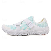 preiswerte Sneaker für Herren-Barfuß-Wasserschuhe für Herren – weiß und orange, schnelltrocknend, verstellbarer Klettverschluss – ideal für Strand- und Wasseraktivitäten