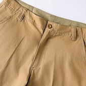 cheap Classic-Men&#039;s Capri Cargo Shorts Cargo Shorts Capri Pants Shorts Summer Shorts Zipper Multiple Pockets Flap Pocket Plain Comfort Breathable Knee Length Outdoor Vacation Sporty Casual Red Khaki