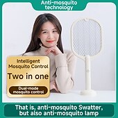 cheap Electric Mosquito Repellers-Handheld Electric Mosquito Swatter – Rechargeable Fly Zapper Racket for Indoor Household Insect Control