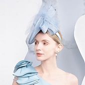 ieftine Fascinatoare și pălării-pălării din tul farfurie sinamay pălărie pălărie sinamay pălărie de nuntă cocktail nunta elegantă cu bowknot tul căciulă pentru cap