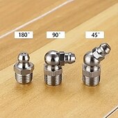 cheap Vehicle Repair Tools-60-Piece Premium Metric Grease Nipple Zerk Fitting Kit - Complete Assortment of M6 M8 M10 Sizes with 180 45 90 Angles for Efficient Grease Gun Lubrication - Durable Metal Construction Polished