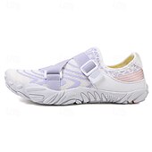 preiswerte Sneaker für Herren-Barfuß-Wasserschuhe für Herren – weiß und orange, schnelltrocknend, verstellbarer Klettverschluss – ideal für Strand- und Wasseraktivitäten