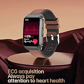 abordables Relojes inteligentes-696 ET650 Reloj inteligente 1.57 pulgada Pulsera inteligente Bluetooth ECG + PPG Podómetro Recordatorio de Llamadas Compatible con Android iOS Mujer Hombre Llamadas con Manos Libres Recordatorio de