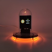 baratos Luzes Decorativas Inteligentes-Luzes noturnas LED Wi-Fi sincronizado com relógio de tubo Nixie Tela LCD de 1,54 polegadas Exibição do clima 12/24 horas Toque eletrônico para alternar temas Relógio Relógio digital RGB com recurso de