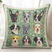billige dyrestil-Søte hunder dekorative kasteputer dekkevne 1PC myk kvadratisk sofa pute omslag putetrekk soverom stue sofa stol dyrevenn