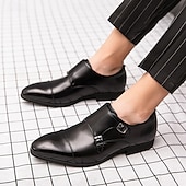 economico Formale-scarpe monk strap bicolore da uomo in marrone e beige, perfette per occasioni formali e di lavoro