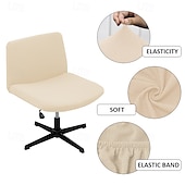 billiga Stolsöverdrag-armlös stol överdrag 100 % vattentät armlös kontorsbord stolsöverdrag stickad jacquard modern fåfänga stolsöverdrag bred sits korsad stolsöverdrag mitt bak accent stolöverdrag
