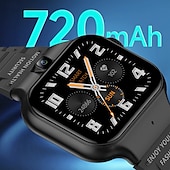 abordables Montres connectées-Montre intelligente 696 ALDT8 Tracker de fitness ECG PPG Appel Bluetooth Rappel Android iOS IP67 46mm 1,89&quot;